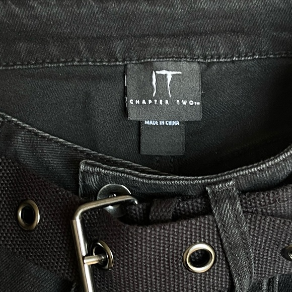 IT Chapter Two PENNYWISE Black Side Chain Wide leg Pants Goth Juniors Size 5 NWT - Picture 10 of 16